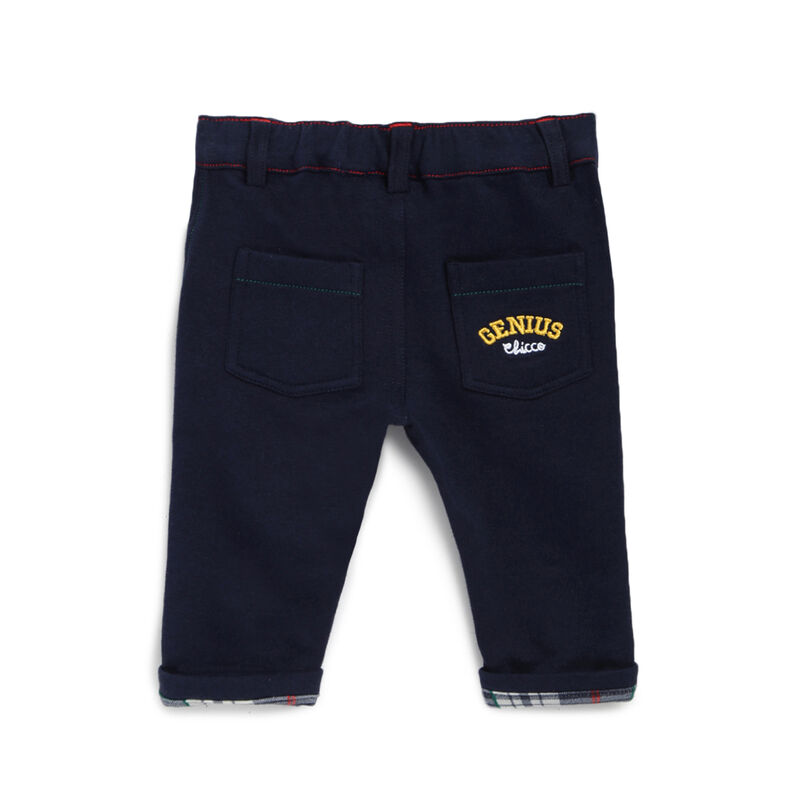 Boys Dark Blue Solid Long Trouser image number null